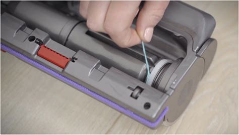 When you do this, the <b>brush</b> will fall out of the floor <b>brush</b>, after which you can replace it. . How to remove brush bar from dyson v11